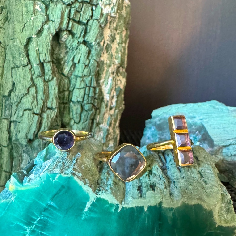 Set of KL Amethyst rings